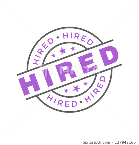 Hired Letter Rubber Stamp Template Design Hired Letter Rubber Stamp Template Design 137942160