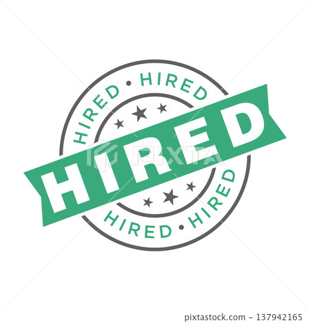 Hired Letter Rubber Stamp Template Design Hired Letter Rubber Stamp Template Design 137942165