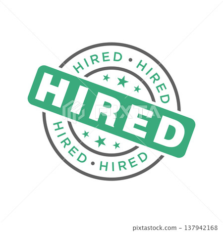 Hired Letter Rubber Stamp Template Design Hired Letter Rubber Stamp Template Design 137942168