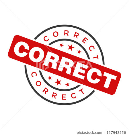 Correct Letter Rubber Stamp Template Design Correct Letter Rubber Stamp Template Design 137942256