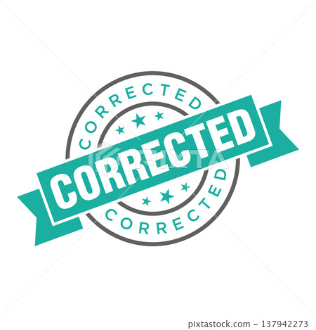 Corrected Letter Rubber Stamp Template Design Corrected Letter Rubber Stamp Template Design 137942273