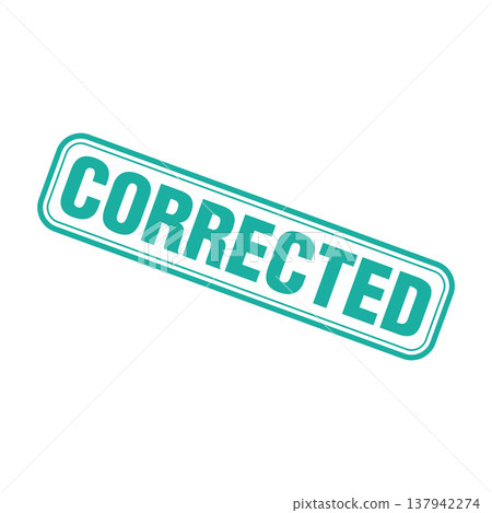Corrected Letter Rubber Stamp Template Design 137942274