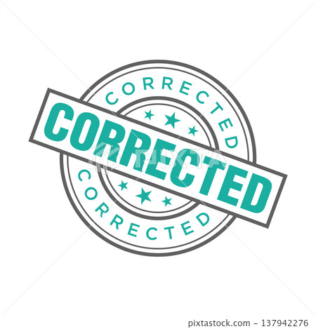 Corrected Letter Rubber Stamp Template Design 137942276