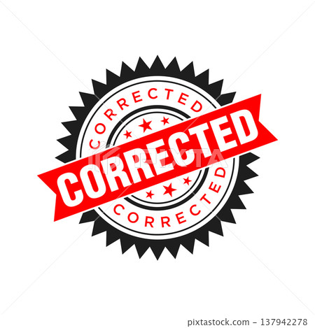 Corrected Letter Rubber Stamp Template Design Corrected Letter Rubber Stamp Template Design 137942278