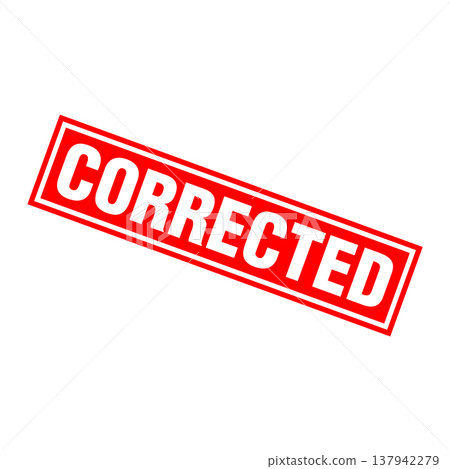 Corrected Letter Rubber Stamp Template Design Corrected Letter Rubber Stamp Template Design 137942279