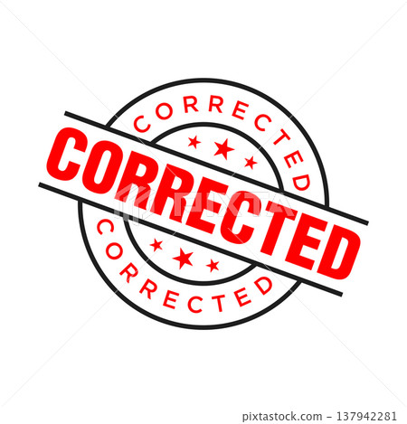 Corrected Letter Rubber Stamp Template Design Corrected Letter Rubber Stamp Template Design 137942281
