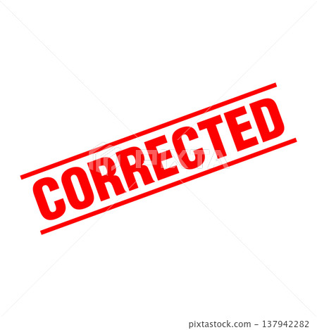 Corrected Letter Rubber Stamp Template Design Corrected Letter Rubber Stamp Template Design 137942282