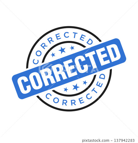 Corrected Letter Rubber Stamp Template Design Corrected Letter Rubber Stamp Template Design 137942283