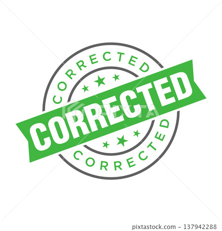 Corrected Letter Rubber Stamp Template Design Corrected Letter Rubber Stamp Template Design 137942288