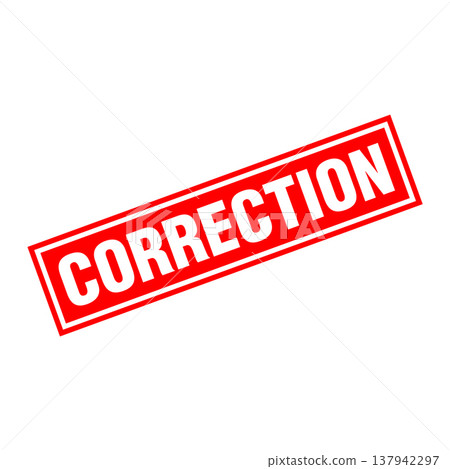 Correction Letter Rubber Stamp Template Design Correction Letter Rubber Stamp Template Design 137942297