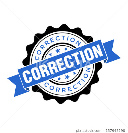 Correction Letter Rubber Stamp Template Design Correction Letter Rubber Stamp Template Design 137942298
