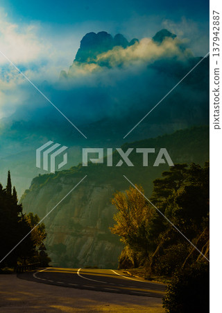 Mountain of Montserrat, Catalonia Spain. Mountain of Montserrat, Catalonia Spain. 137942887
