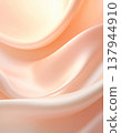 Elegant Abstract Peach Color Fabric Draping with Smooth Flowing Lines Texture 137944910