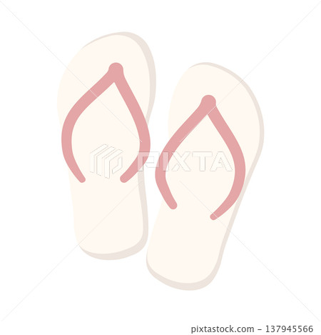 Pastel beach flip flops, without background Pastel beach flip flops, without background 137945566