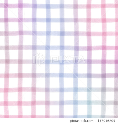 Pink Purple Gradient Plaid Gingham Madras Check Hand Drawn Background Pattern Overlay 137946205