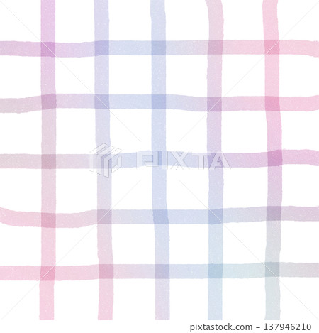 Pink Purple Gradient Plaid Gingham Madras Check Hand Drawn Background Pattern Overlay 137946210