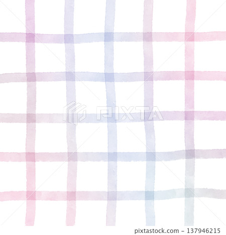 Pink Purple Gradient Plaid Gingham Madras Check Hand Drawn Background Pattern Overlay 137946215