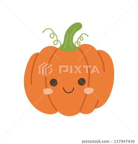 Pumpkin halloween isolated for vector illustration design and autumn food orange. Cute cartoon icon for nature thanksgiving pumpkin and celebration happy holiday. Pumpkin art farm for vector Pumpkin halloween isolated for vector illustration design and autumn food orange. Cute cartoon icon for nature thanksgiving pumpkin and celebration happy holiday. Pumpkin art farm for vector 137947430