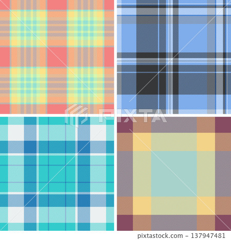Traditional plaid artwork inspired by heritage styles. Authentic tartan feel supports cultural projects, storytelling visuals. Accurate vector layout respects classic geometry. 137947481
