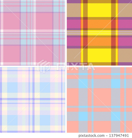 Clean plaid bundle for presentation templates. Structured tartan grids support visual order. Vector geometry maintains alignment. Clean plaid bundle for presentation templates. Structured tartan grids support visual order. Vector geometry maintains alignment. 137947491