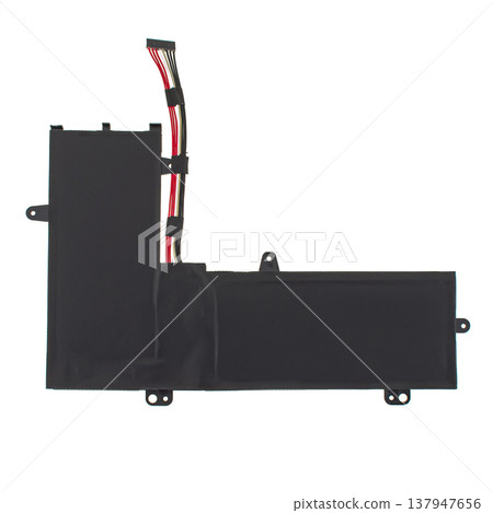 Laptop battery, laptop spare part, isolated on white background Laptop battery, laptop spare part, isolated on white background 137947656