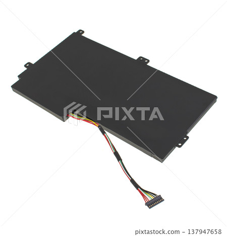 Laptop battery, laptop spare part, isolated on white background Laptop battery, laptop spare part, isolated on white background 137947658