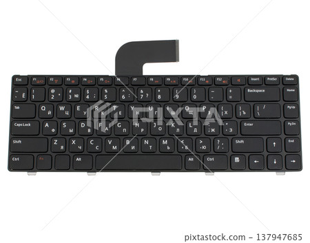 laptop keyboard, laptop spare part, isolated on white background laptop keyboard, laptop spare part, isolated on white background 137947685