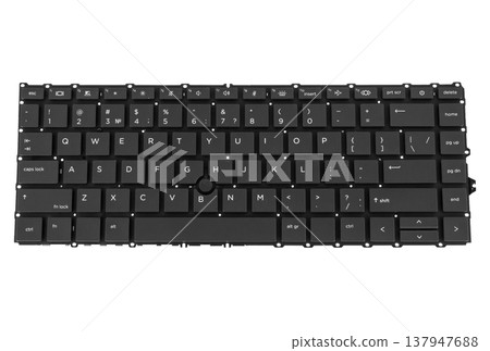 laptop keyboard, laptop spare part, isolated on white background laptop keyboard, laptop spare part, isolated on white background 137947688