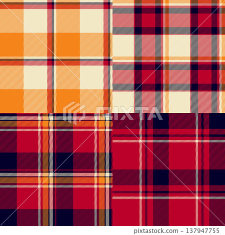 Plaid pattern set optimized for invitations and lookbooks. Strong tartan rhythm highlights birthday collections. Vector scalability enables size freedom. Plaid pattern set optimized for invitations and lookbooks. Strong tartan rhythm highlights birthday collections. Vector scalability enables size freedom. 137947755