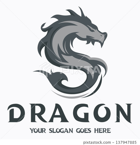 Dragon cloud logo vector design Dragon cloud logo vector design 137947885