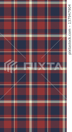 Art texture pattern vector, fashioned fabric tartan background. Ornament textile seamless plaid check in dark and red colors. 137947904