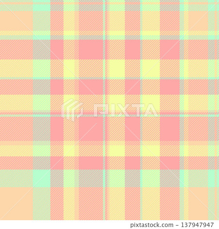 Furry background textile fabric, youth vector plaid pattern. Rectangle seamless check tartan texture in red and orange colors. Furry background textile fabric, youth vector plaid pattern. Rectangle seamless check tartan texture in red and orange colors. 137947947