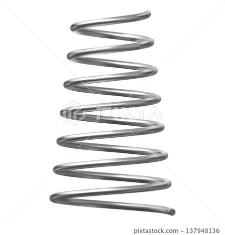 Conical metal chrome spring for compression, elasticity, and shock absorption. Conical metal chrome spring for compression, elasticity, and shock absorption. 137948136