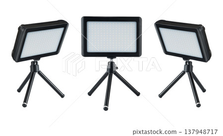 lantern searchlight for video filming, on a white background, collage lantern searchlight for video filming, on a white background, collage 137948717