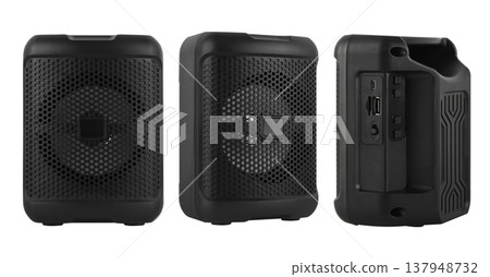 acoustic system, acoustic speakers, on a white background acoustic system, acoustic speakers, on a white background 137948732