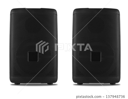 acoustic system, acoustic speakers, on a white background 137948736
