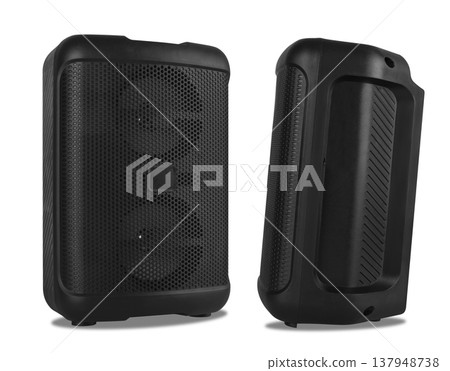 acoustic system, acoustic speakers, on a white background 137948738
