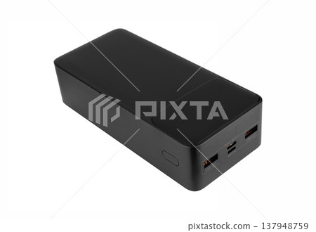 external battery for tablet phone, phone accessory, on white background external battery for tablet phone, phone accessory, on white background 137948759