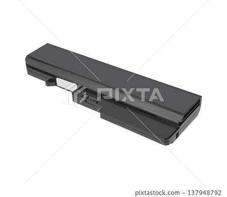 laptop battery, laptop spare part, isolated on white background 137948792