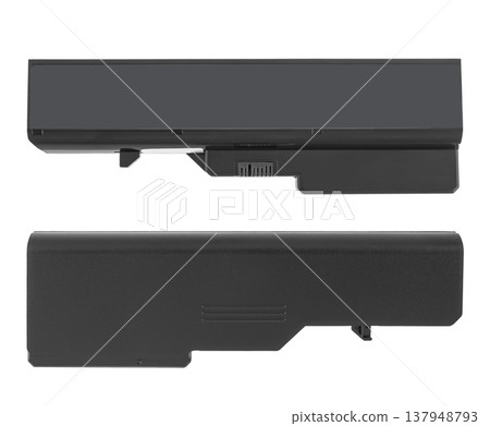 laptop battery, laptop spare part, isolated on white background 137948793