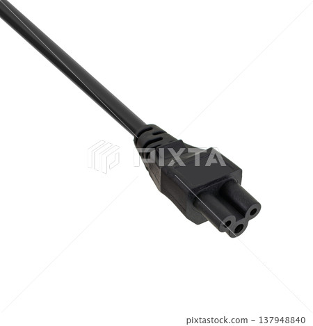 female connector C5 from the IEC series, on a white background in isolation female connector C5 from the IEC series, on a white background in isolation 137948840