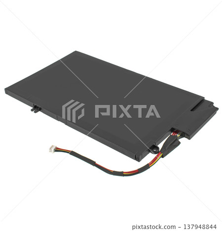 laptop battery, laptop spare part, isolated on white background 137948844