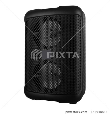 acoustic sound system, speakers, on a white background acoustic sound system, speakers, on a white background 137948865