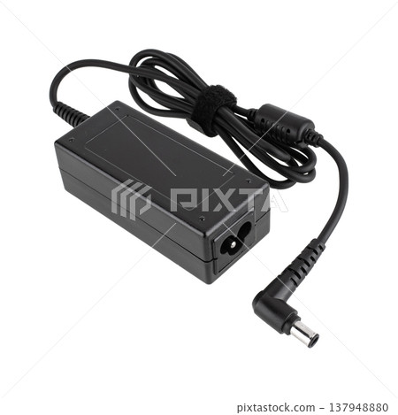 laptop power adapter, power supply, laptop accessory, on a white background 137948880