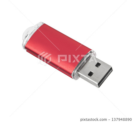 USB flash drive, flash memory, on a white background 137948890