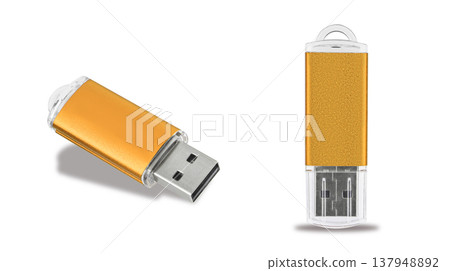 USB flash drive, flash memory, on a white background USB flash drive, flash memory, on a white background 137948892