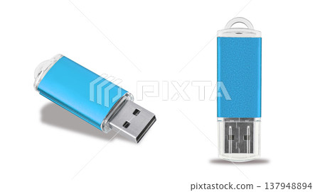 USB flash drive, flash memory, on a white background 137948894