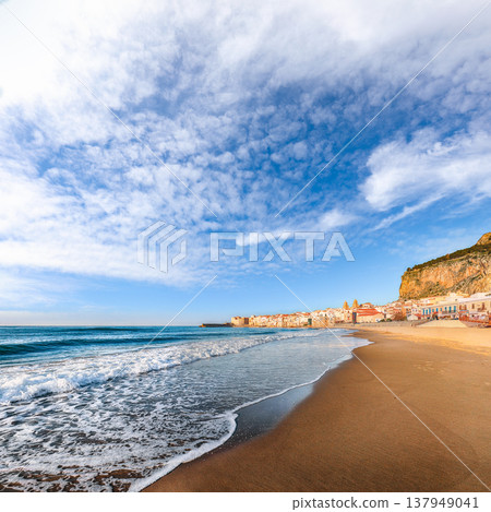 Remarkable cityscape of Cefalu city. Remarkable cityscape of Cefalu city. 137949041