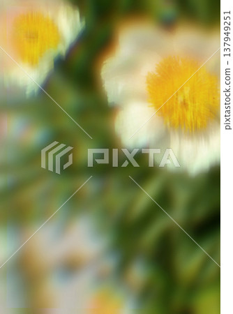 Blurred flower card. Floral composition for interior design, print, fabric or background. Blurred flower card. Floral composition for interior design, print, fabric or background. 137949251