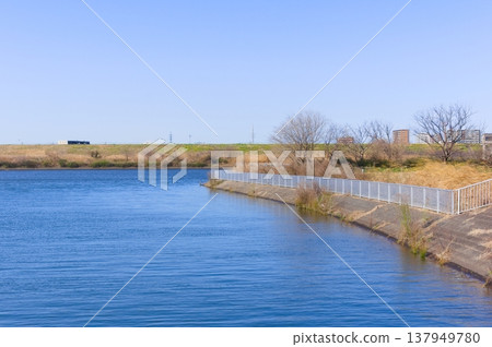Matsudo Floodgate area, Matsudo City, Chiba Prefecture, March 2026 Matsudo Floodgate area, Matsudo City, Chiba Prefecture, March 2026 137949780